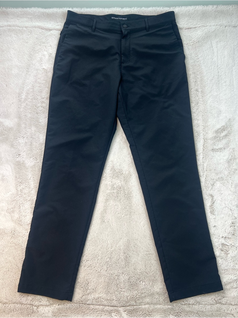 Banana Republic Pants Mens 36x32 Black Chino Tech Lightweight Trouser  (34x30)